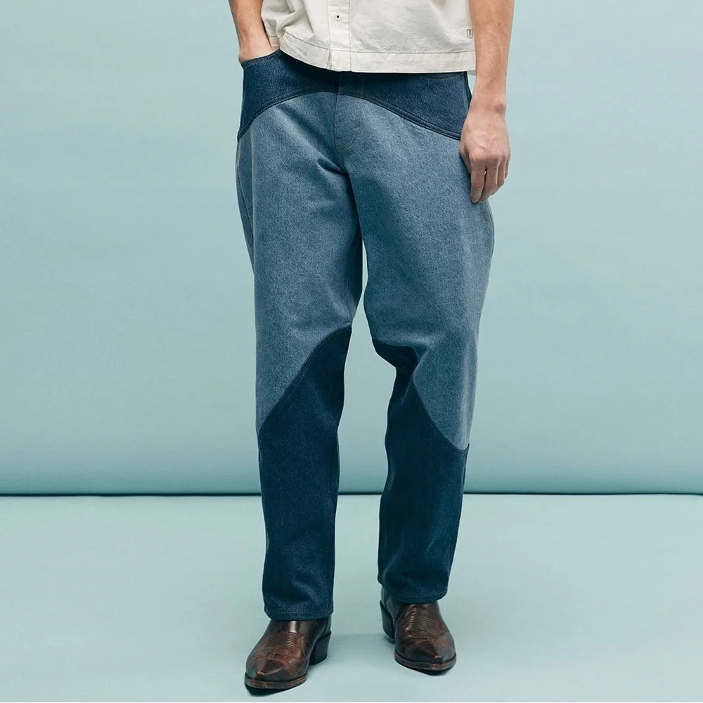 New Levi’s Skate UO Exclusive Colorblocked Super Baggy Vintage Denim Dark Jean